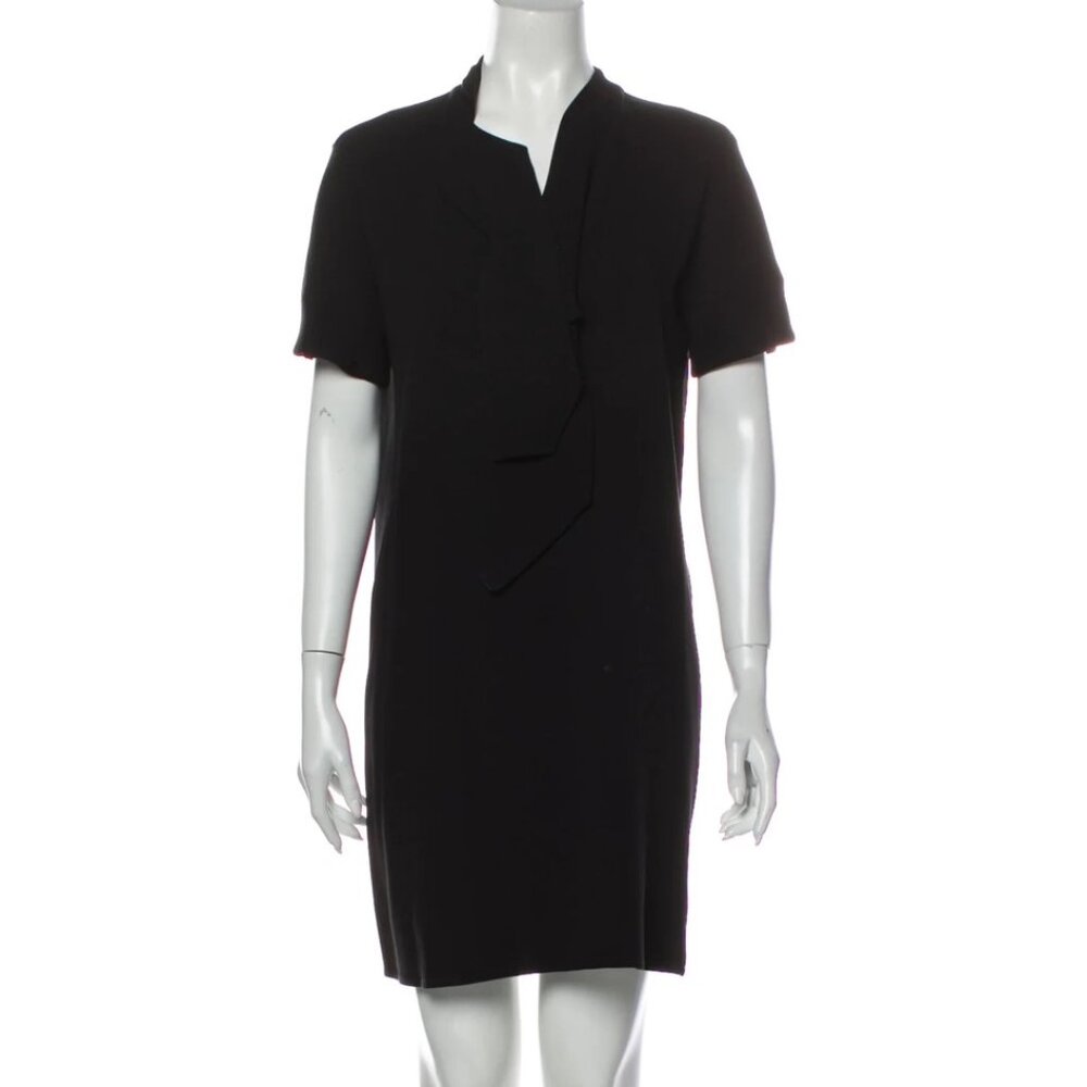 Marc Jacobs Silk Shift Dress Black Size 4 Tie Mini